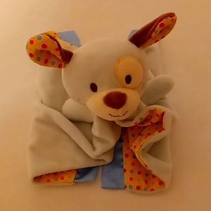 Healthy Baby Lovey Lovie Blankie Dog Plush One Size Blue-Yellow Colors